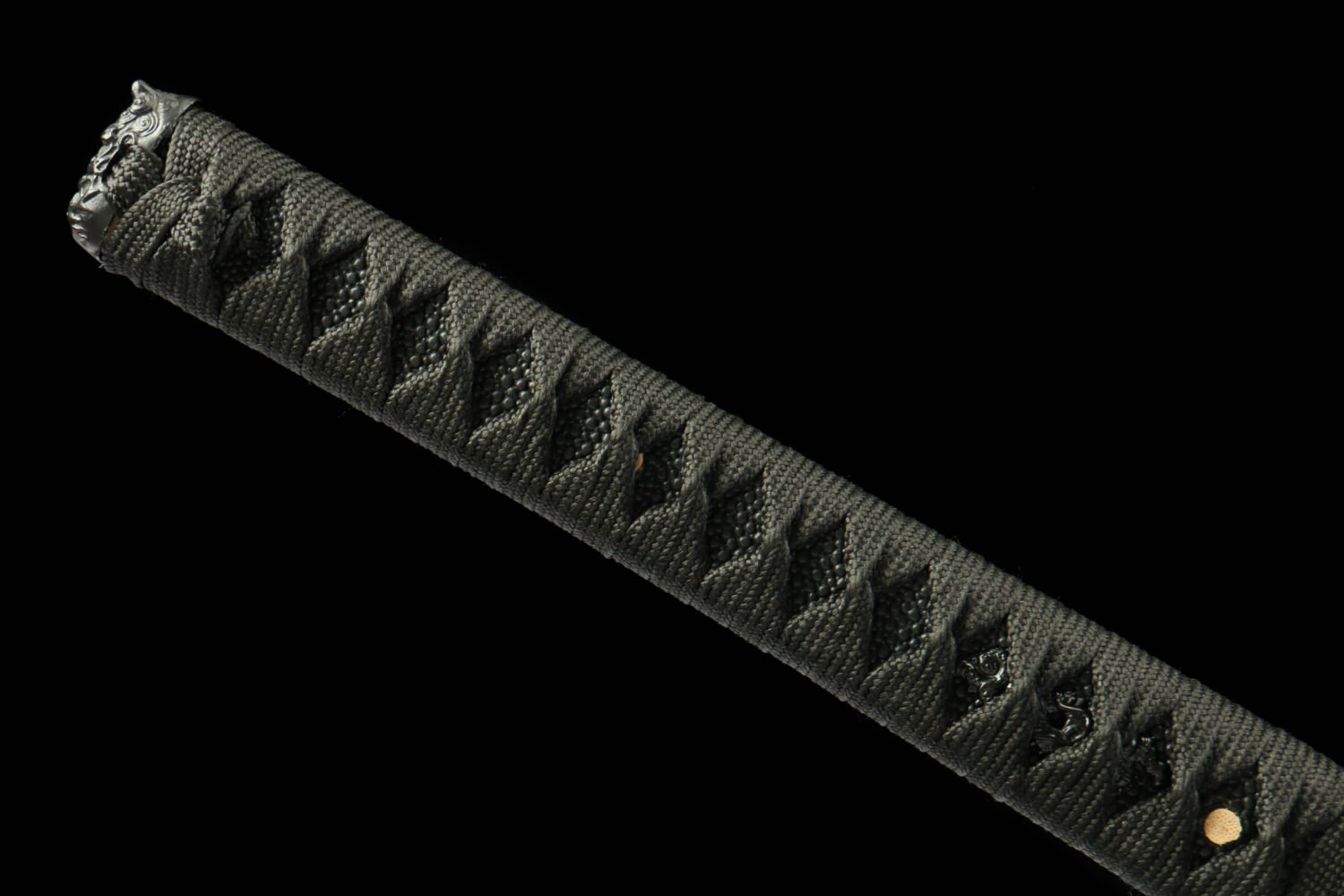 IMG_8387 65Mn  Steel-Purely Handmade Japanese Katana - Green Wood Scabbard - Zinc Alloy Fitting - Red and Black - Red Fantasy