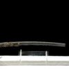 65Mn  Steel-Purely Hand-Forged Katana - Green Wood Scabbard - Zinc Alloy Fitting - Blue-Black - Dark Blue