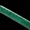 Damascus steel - pure handmade Japanese katana - green leather sheath - iron fittings - genuine leather handle - Green-Qingbo