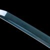 65Mn  Steel-Purely Hand-Forged Katana - Green Wood Scabbard - Zinc Alloy Fitting - Blue-Black - Dark Blue
