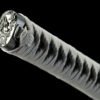 65Mn  Steel-Purely Hand-Forged Katana - Green Wood Scabbard - Zinc Alloy Fitting - Blue-Black - Dark Blue