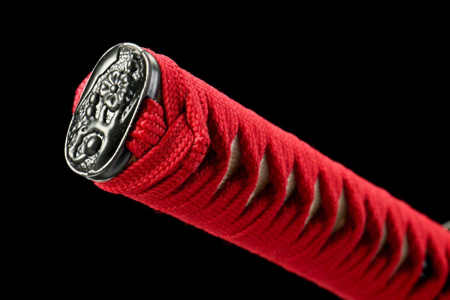 Damascus steel - pure handmade Japanese katana - green leather sheath - iron fittings - genuine leather handle - song blade