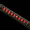 Patterned Steel - Hand-Forged Katana - Green Leather Scabbard - Zinc Alloy Hardware - Midnight Omen