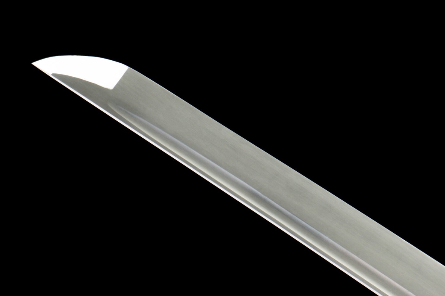 IMG_8903 65Mn steel  - Pure Hand-Forged Katana - Green Wood Scabbard - Zinc Alloy Fitting - Scales - Black Feather