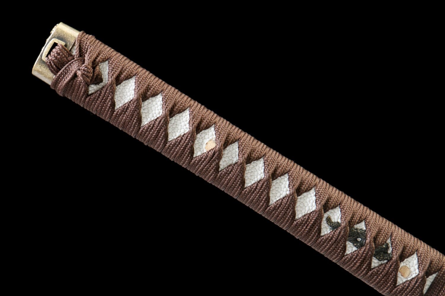 IMG_8910 65Mn steel  - Pure Hand-Forged Katana - Green Wood Scabbard - Zinc Alloy Fitting - Scales - Black Feather