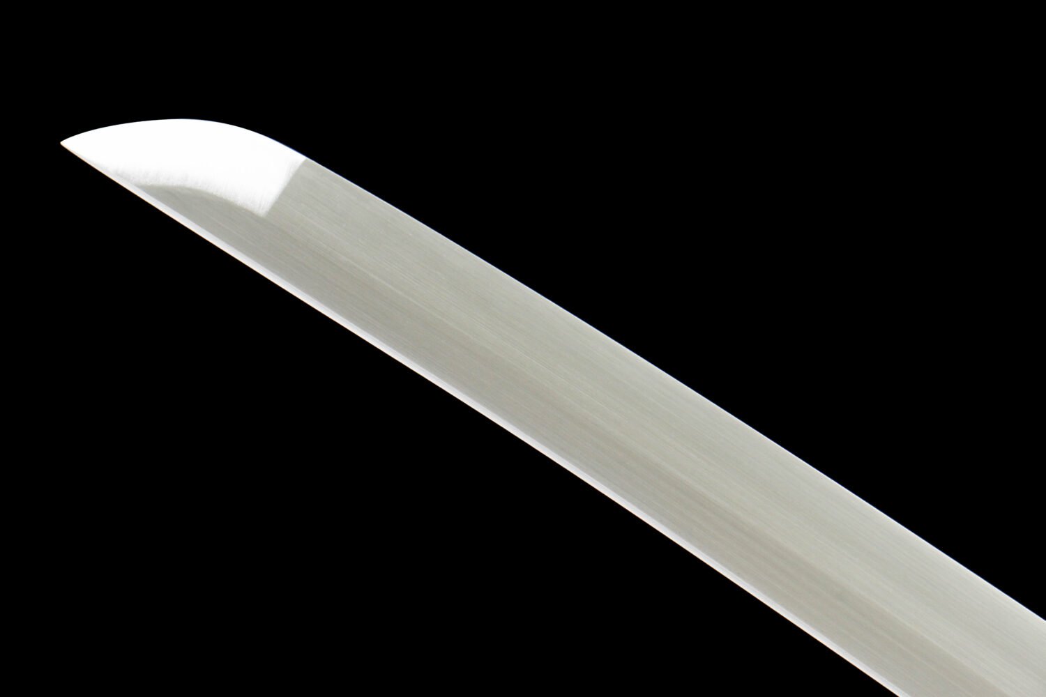 IMG_9888 1065 steel - pure hand-forged samurai sword - green leather sheath - zinc alloy fittings - red and white - frost blade blood weave