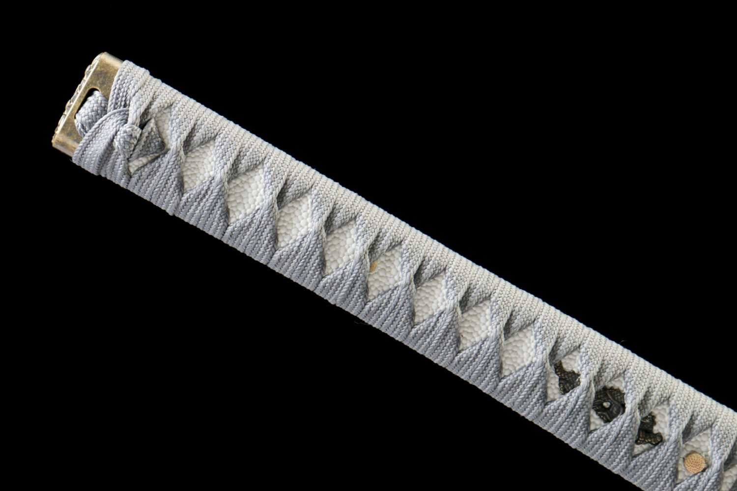 1065 steel-pure handmade Japanese katana-green leather sheath-snow