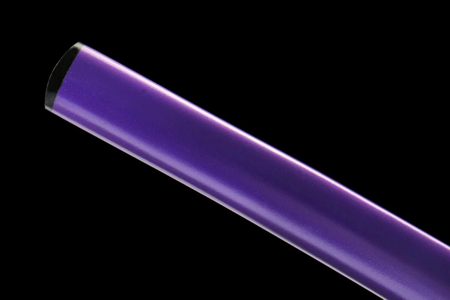 IMG_9990 T10 steel - pure handmade Japanese samurai sword - earth-covered burnt blade - green leather sheath - purple