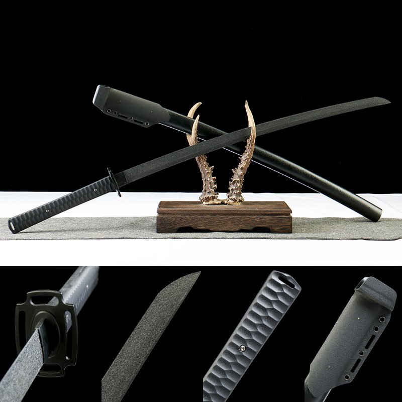 1060 carbon steel – pure hand-made Japanese katana – solid wood paint + half K sheath – Reaper series sword-Tamron