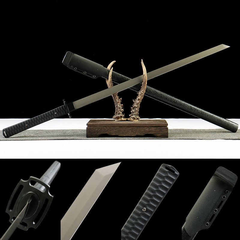 1060 carbon steel – pure hand-made Japanese katana – solid wood paint + half K sheath – Reaper series sword-Reaper-Python