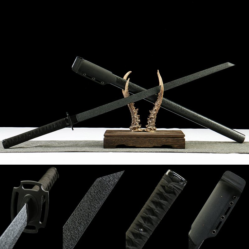 1060 carbon steel – pure hand-made Japanese katana – solid wood paint + half K sheath – Reaper series sword-Reaper-Skull