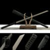1060 carbon steel – pure hand-made Japanese katana – solid wood paint + half K sheath – Reaper series sword-Reaper-Demon Child