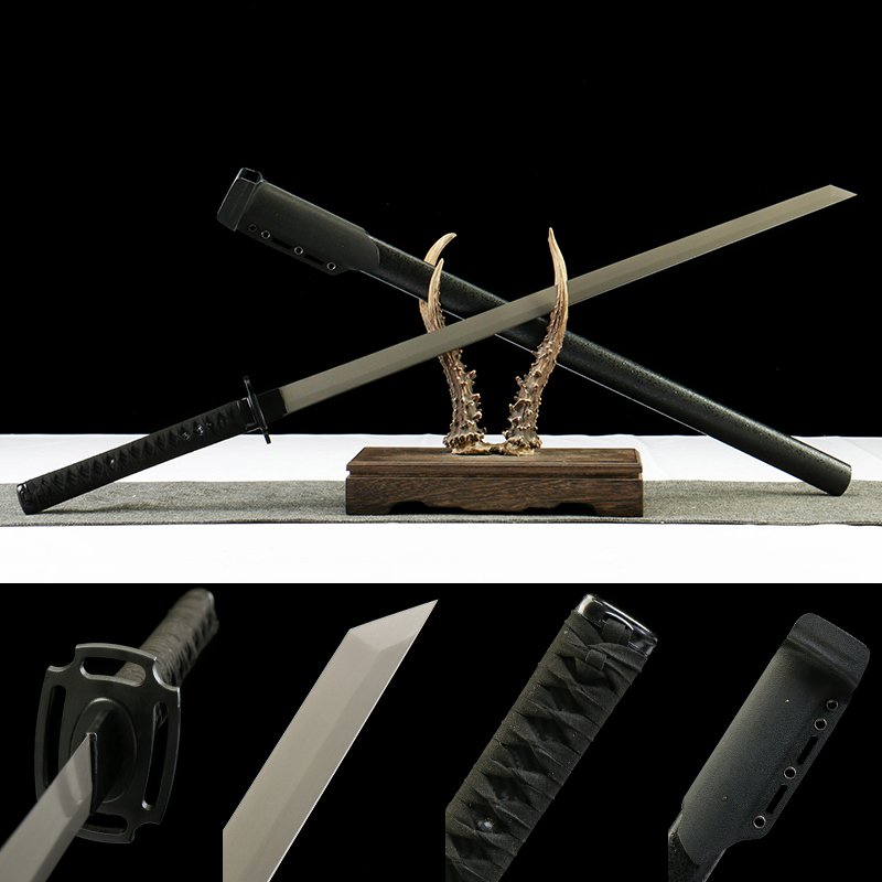1060 carbon steel – pure hand-made Japanese katana – solid wood paint + half K sheath – Reaper series sword-Reaper-Demon Child
