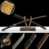 Carbon steel titanium-plated-pure handmade Japanese katana-iron equipment-gilt titanium-plated katana-obsidian slash