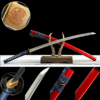 2024刀主图-恢复的-恢复的-恢复的 1065 steel - pure hand-forged samurai sword - zinc alloy fittings - bright red high manganese steel samurai sword - Tongrui