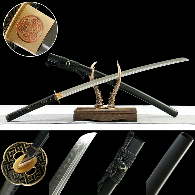 1065 steel - pure hand-forged samurai sword - copper fittings - Hei Jiahui copper-clad high carbon steel samurai sword - Silent Fang