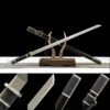 Japanese DC53 - Pure Hand-forged Katana - Ebony Scabbard - Copper Hardware - Night Slash