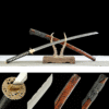 Damascus steel-purely handmade Japanese samurai sword-Kagemu