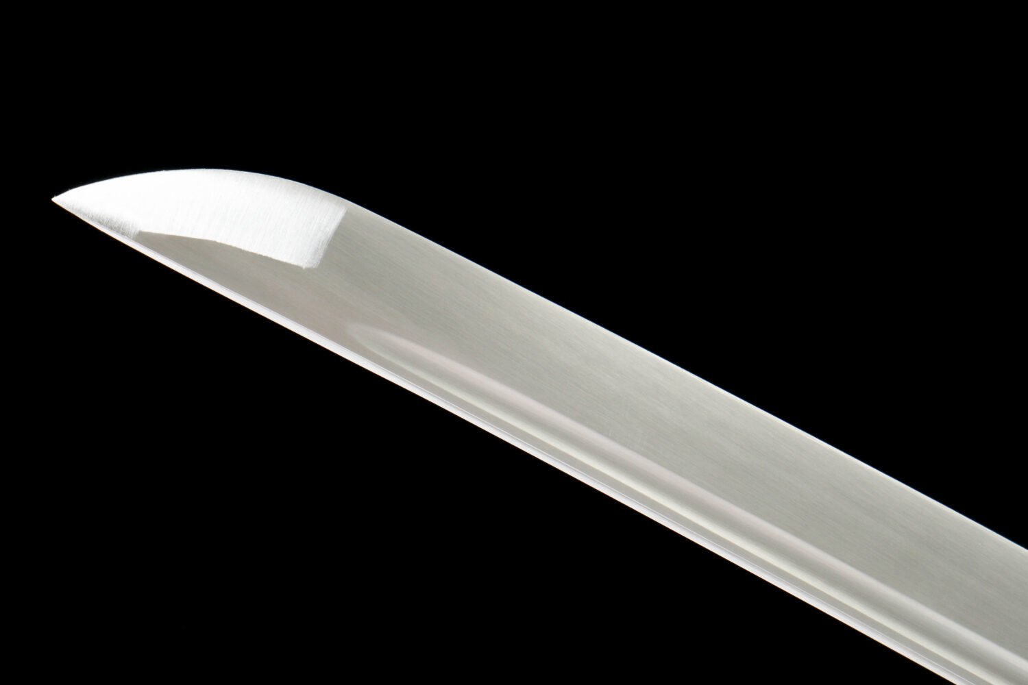 IMG_0628 1065 steel - pure handmade Japanese katana - alloy fittings - green leather sheath - koi wakizashi