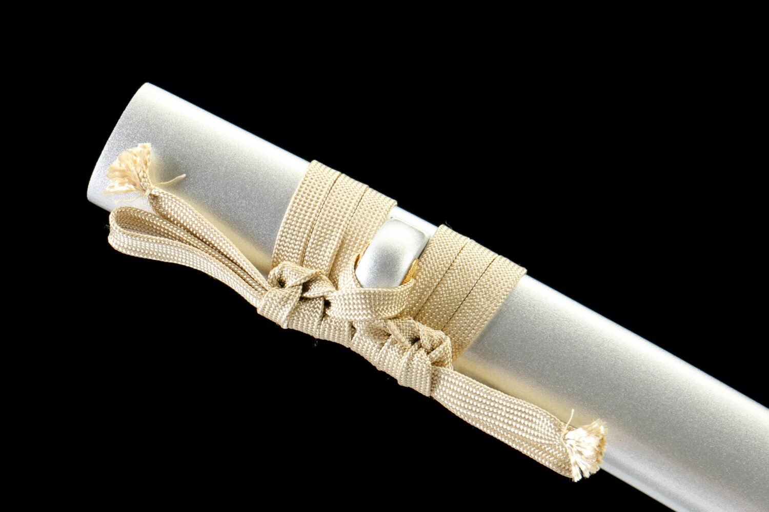 IMG_0660 1065 steel - pure handmade Japanese katana - alloy fittings - green leather sheath - koi wakizashi