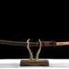T10 steel - pure handmade Japanese samurai sword - earth-covered and burned blade - iron tools - sunset
