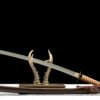 T10 steel - pure handmade Japanese samurai sword - earth-covered and burned blade - iron tools - sunset