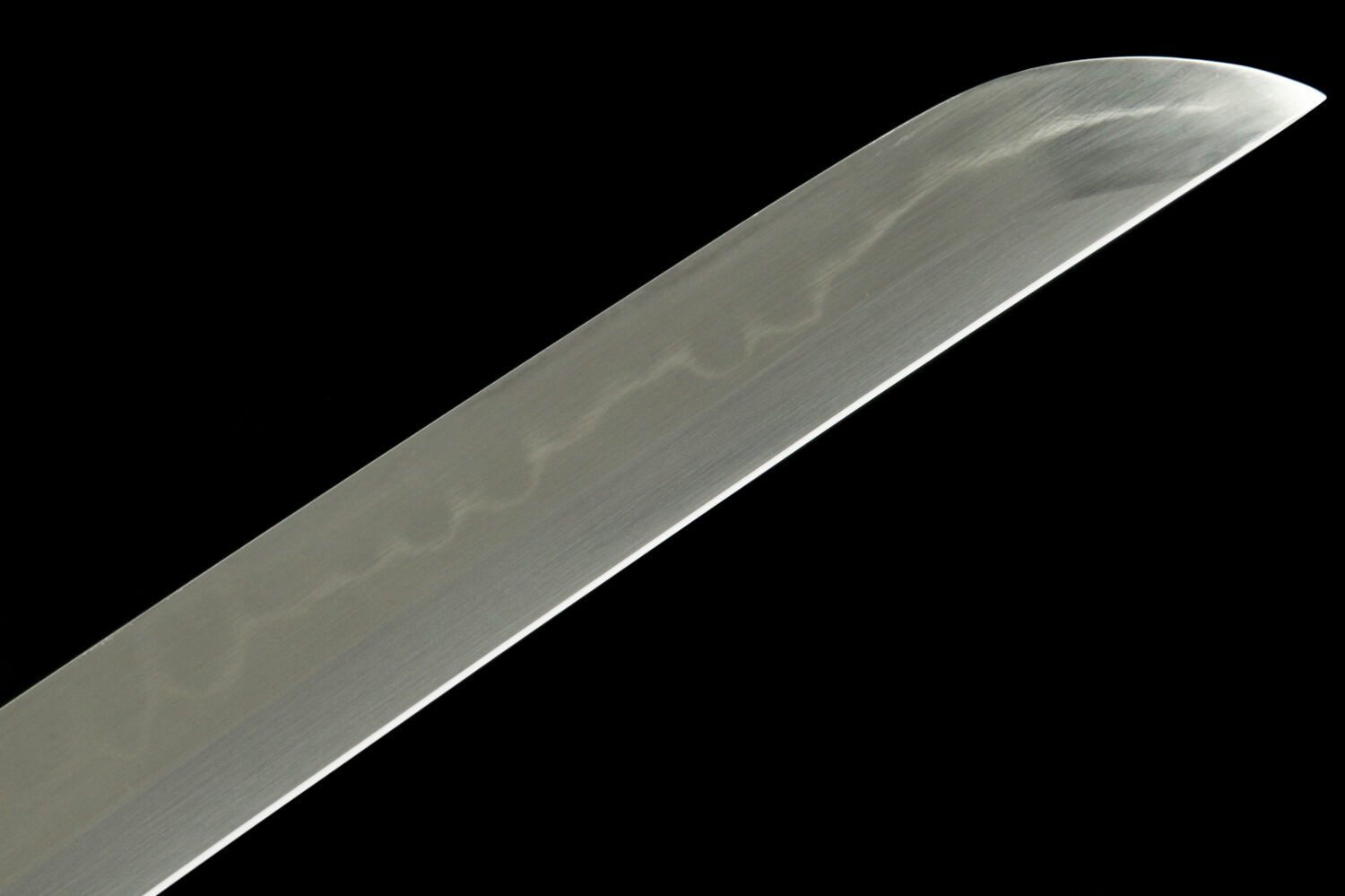 T10 steel - pure handmade Japanese samurai sword - earth-covered and burned blade - iron tools - sunset