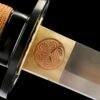 T10 steel - pure handmade Japanese samurai sword - earth-covered and burned blade - iron tools - sunset