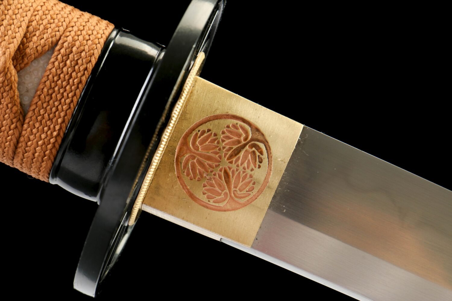 T10 steel - pure handmade Japanese samurai sword - earth-covered and burned blade - iron tools - sunset