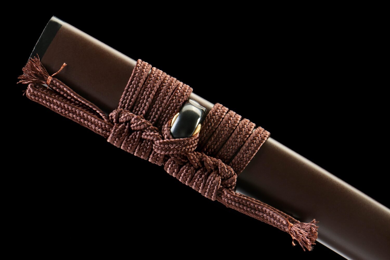 T10 steel - pure handmade Japanese samurai sword - earth-covered and burned blade - iron tools - sunset