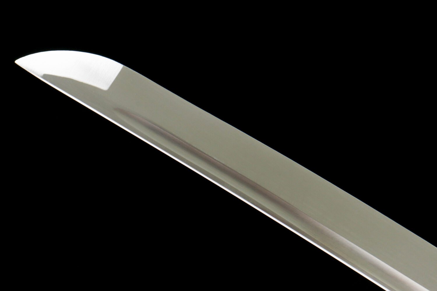 IMG_1128 1065 steel - pure handmade Japanese samurai sword - zinc alloy fittings - green leather sheath - Night Raven