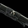 IMG_1250 1065 steel - pure hand-forged samurai sword - zinc alloy fittings - green leather sheath - black - burial blade