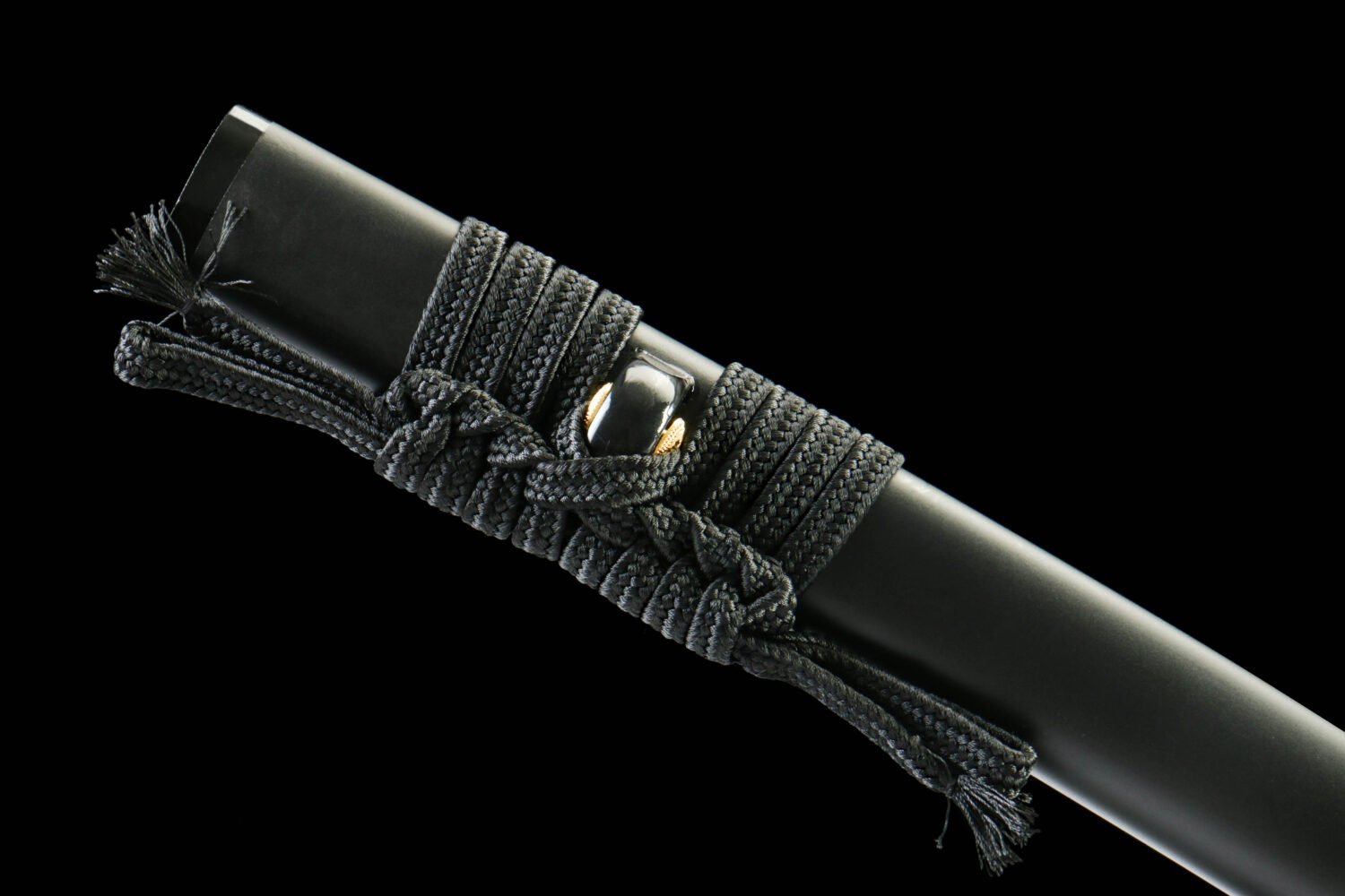 IMG_1250 1065 steel - pure hand-forged samurai sword - zinc alloy fittings - green leather sheath - black - burial blade