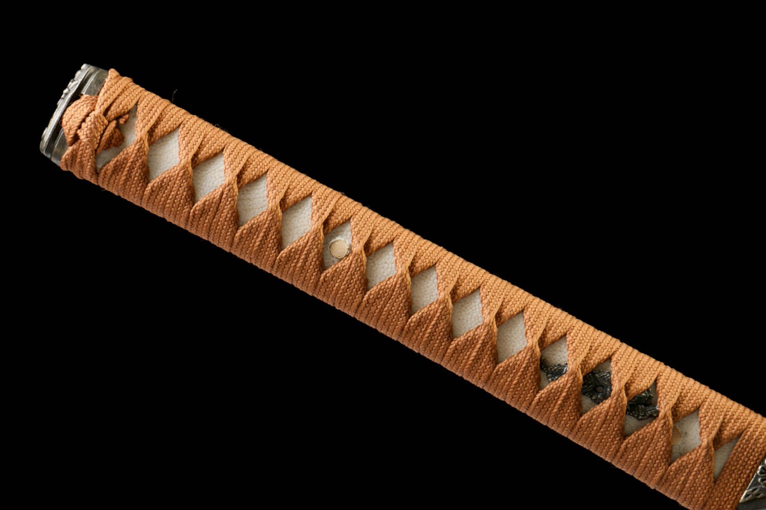 IMG_1257 1065 Steel - Purely Handmade Japanese Katana - Zinc Alloy Attachment - Black - Spring Sorrow