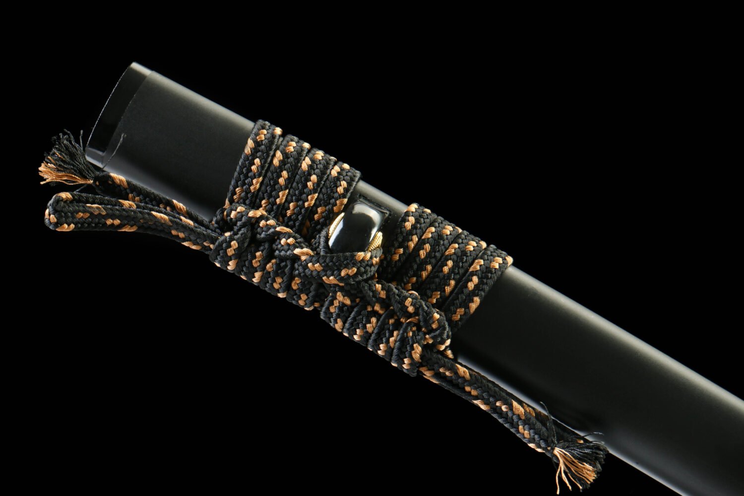 IMG_1258 1065 Steel - Purely Handmade Japanese Katana - Zinc Alloy Attachment - Black - Spring Sorrow