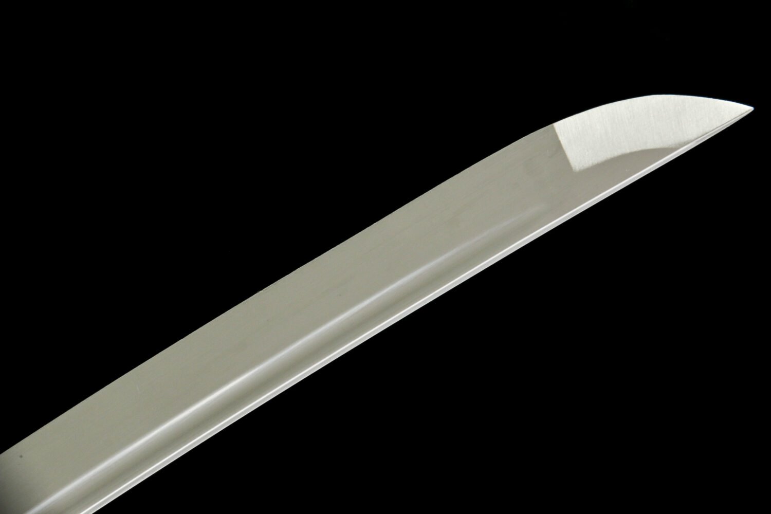 IMG_1262 1065 steel - pure hand-forged samurai sword - zinc alloy fittings - green leather sheath - black - night crossing