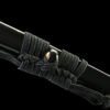 IMG_1266 1065 steel - pure hand-forged samurai sword - zinc alloy fittings - green leather sheath - black - night crossing