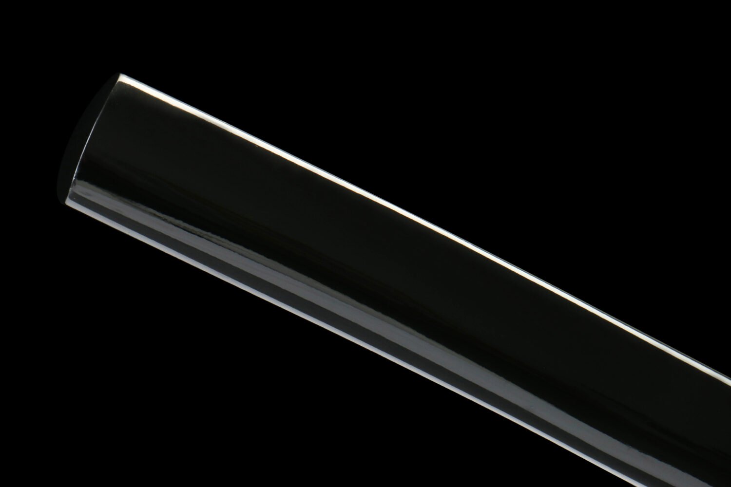 IMG_1267 1065 steel - pure hand-forged samurai sword - zinc alloy fittings - green leather sheath - black - night crossing