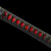 IMG_1347 1065 steel - pure hand-forged samurai sword - zinc alloy fittings - wine red tree pattern high carbon steel samurai sword - red claw