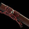 IMG_1349 1065 steel - pure hand-forged samurai sword - zinc alloy fittings - wine red tree pattern high carbon steel samurai sword - red claw