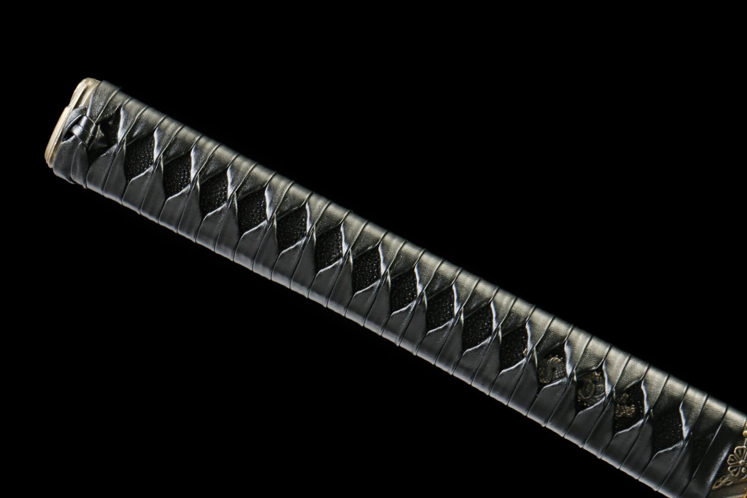 1065 steel - pure handmade Japanese samurai sword - zinc alloy fittings - all black high carbon steel samurai sword - black wing