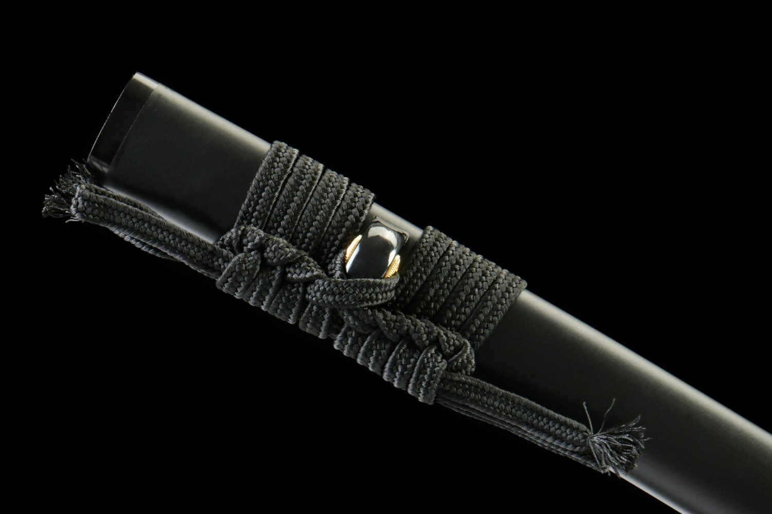 IMG_1516 1065 steel - pure handmade Japanese samurai sword - iron gilt - gilt iron plate high carbon steel samurai sword - black mist