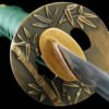 1065 steel - pure handmade Japanese samurai sword - zinc alloy fittings - green bamboo leaf high carbon steel samurai sword - Shenmu