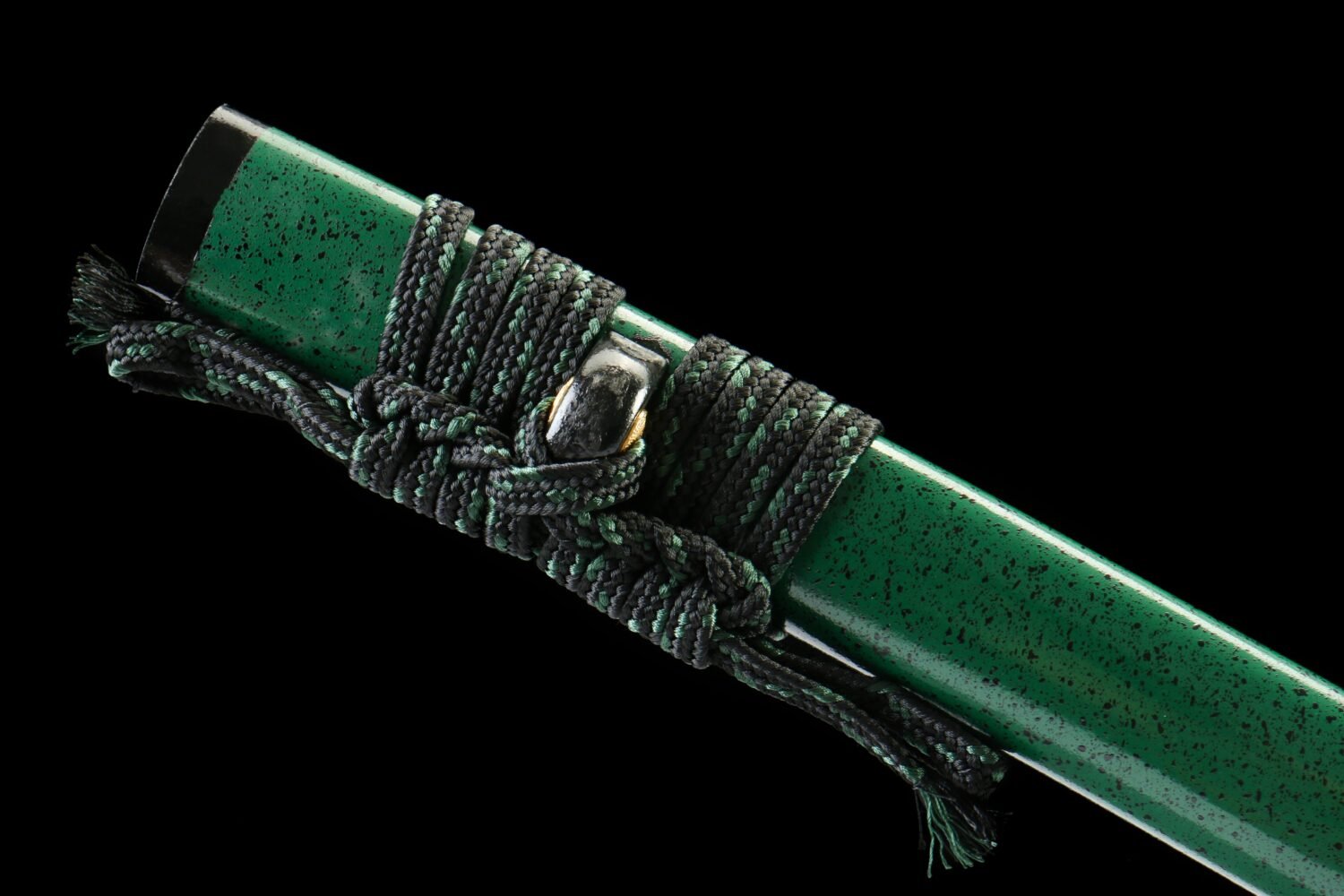 1065 steel - pure handmade Japanese samurai sword - zinc alloy fittings - green bamboo leaf high carbon steel samurai sword - Shenmu