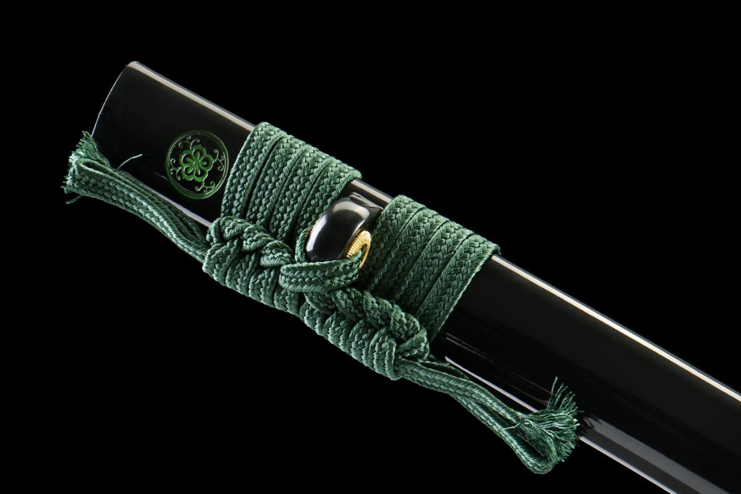 IMG_1644 1065 steel - pure handmade Japanese samurai sword - zinc alloy fittings - green family pattern high carbon steel samurai sword - Shadow King