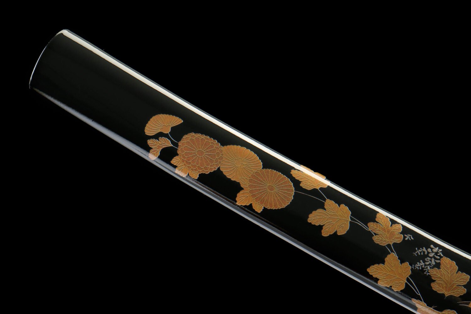 1065 steel - pure handmade Japanese samurai sword - zinc alloy fittings - black flower high carbon steel samurai sword - dark cloud