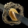 IMG_1690-2 1065 steel - pure handmade Japanese samurai sword - copper fittings - Dragon Samurai original high carbon steel samurai sword - Golden Wind