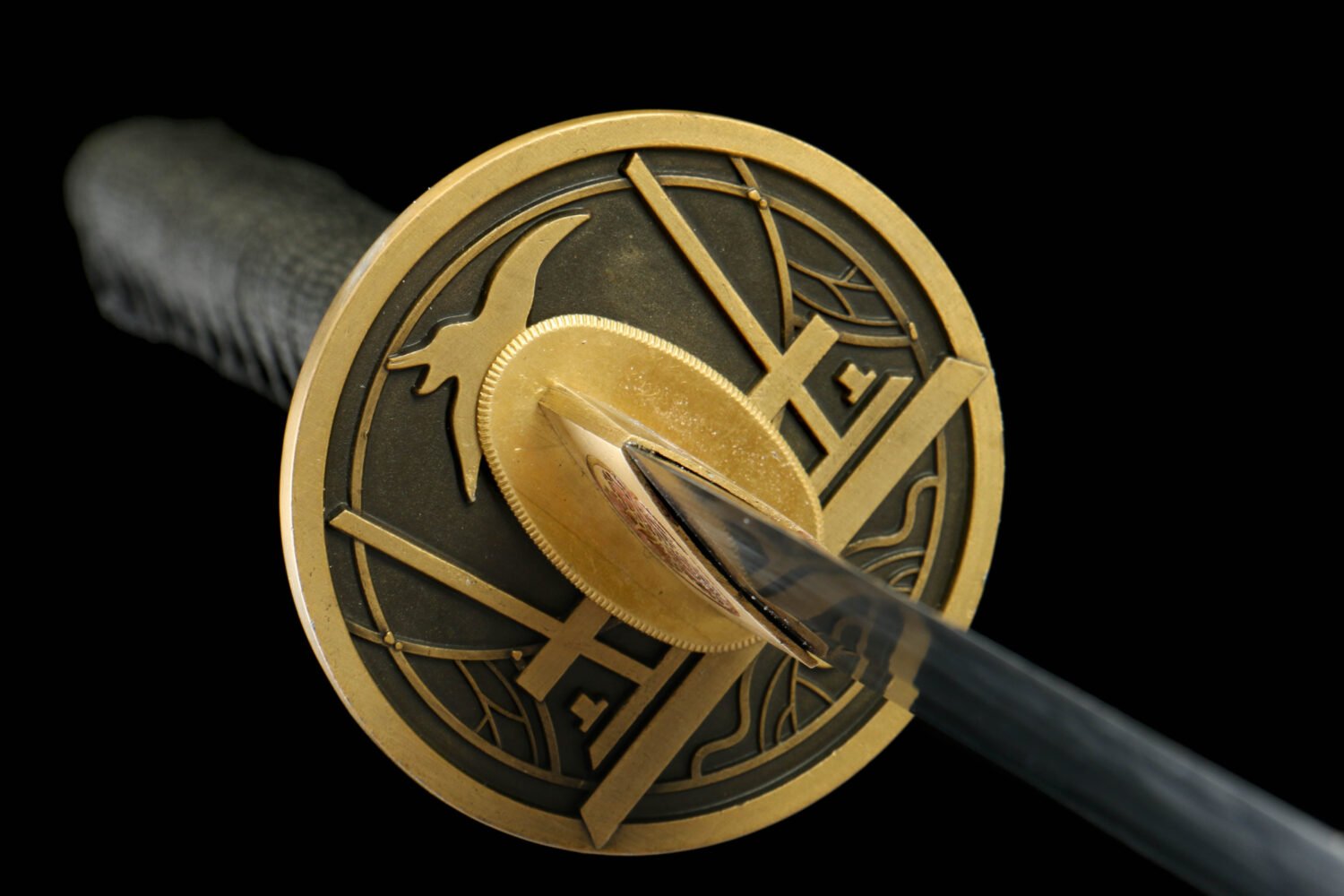 IMG_1725-2 1065 steel - pure hand-forged samurai sword - zinc alloy fittings - white family pattern high carbon steel samurai sword - white phoenix