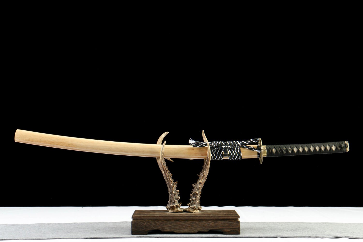 IMG_1732 1065 steel - pure hand-forged samurai sword - green leather sheath - zinc alloy fittings - original wood genuine fish skin high carbon steel samurai sword - Dark Star Slash