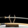 IMG_1746 1065 steel - pure hand-forged samurai sword - green leather sheath - zinc alloy fittings - original wood genuine fish skin high carbon steel samurai sword - Dark Star Slash